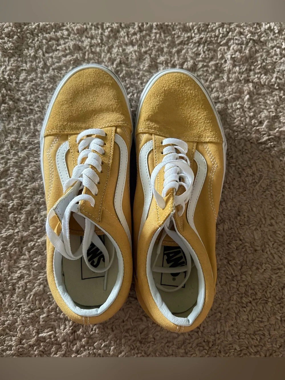 Yellow Suede Low-Top Vans Sneakers size 9 women’s
